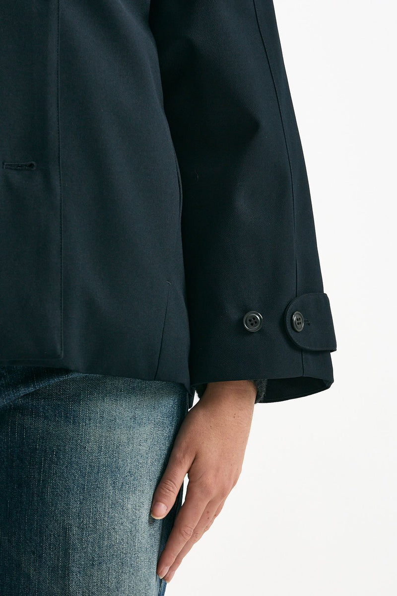 Caban in lana tecnica blu notte women Paltò - 6