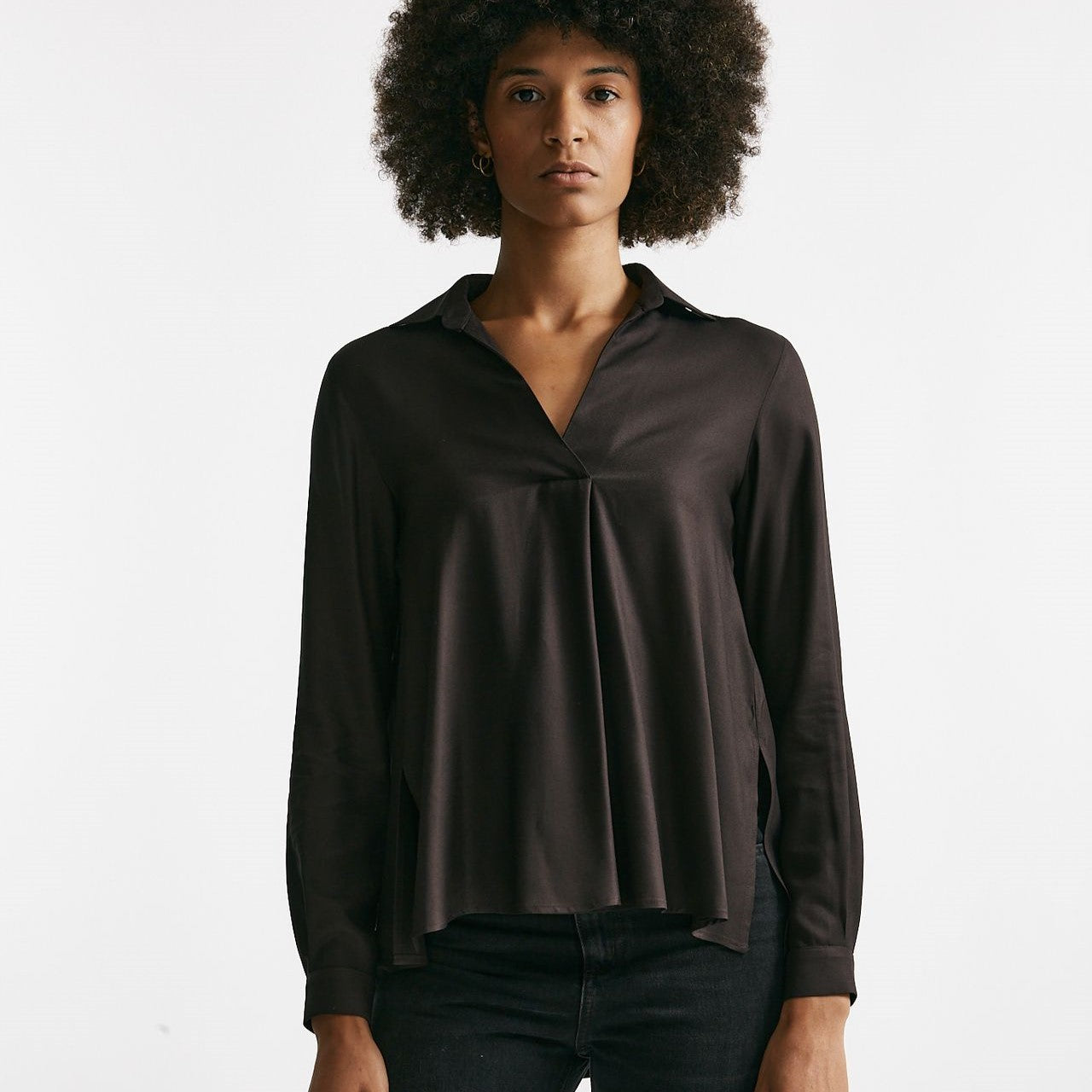 Camicia polo in viscosa marrone women ( p - s ) - 6