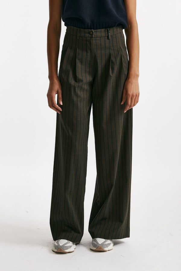 Pantalone ampio marrone e blu women ( p - s )