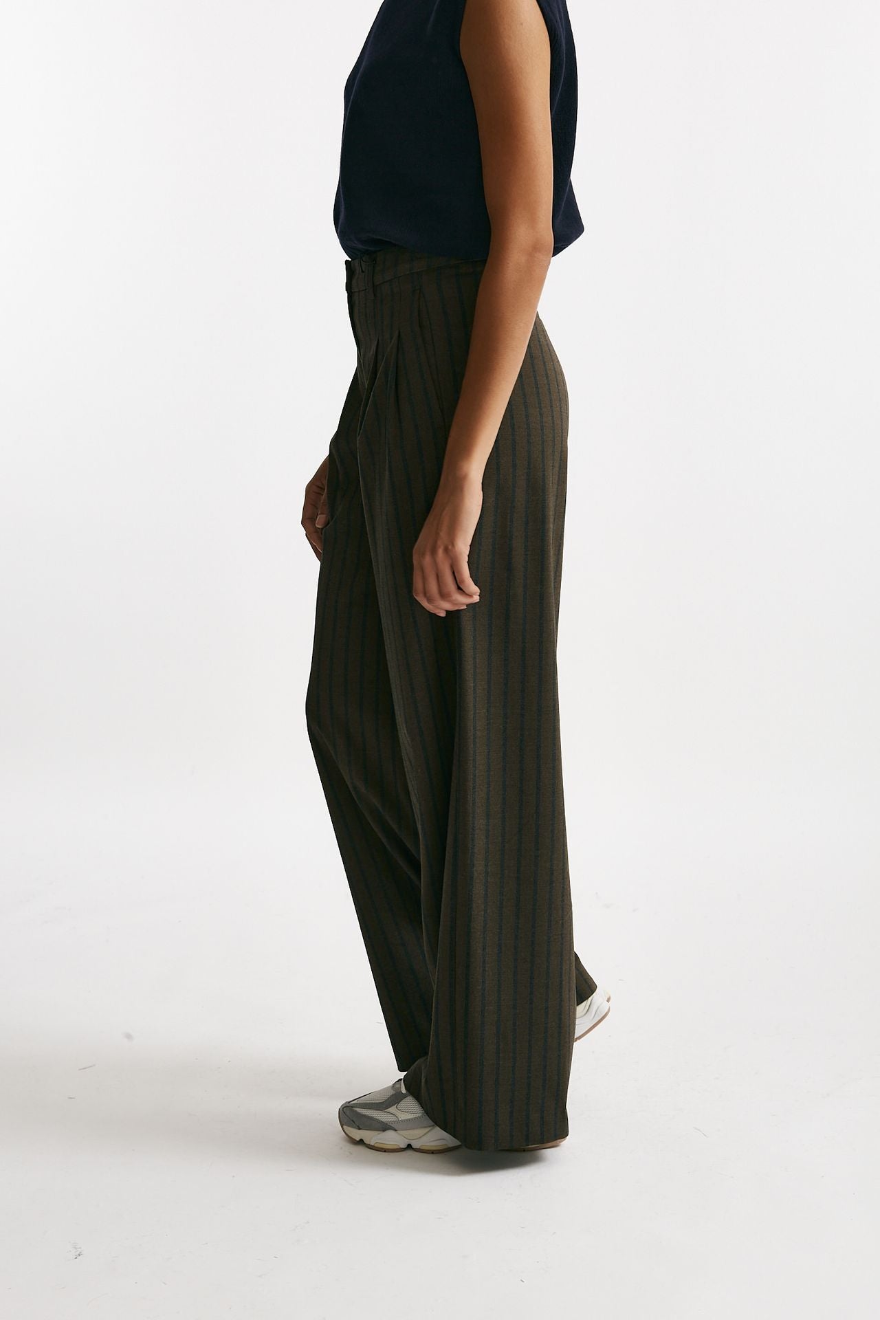 Pantalone ampio marrone e blu women ( p - s ) - 1