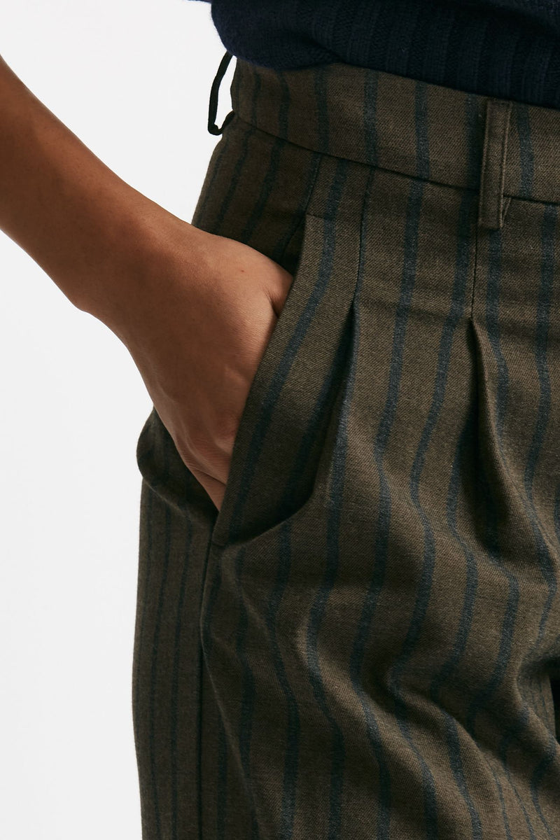 Pantalone ampio marrone e blu women ( p - s ) - 5