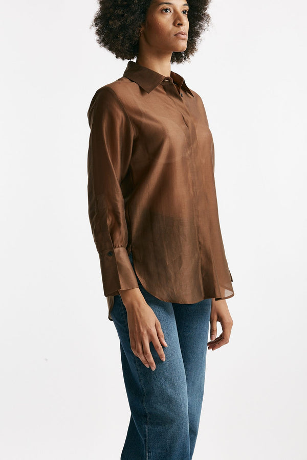 Camicia in voile cammello women ( p - s )