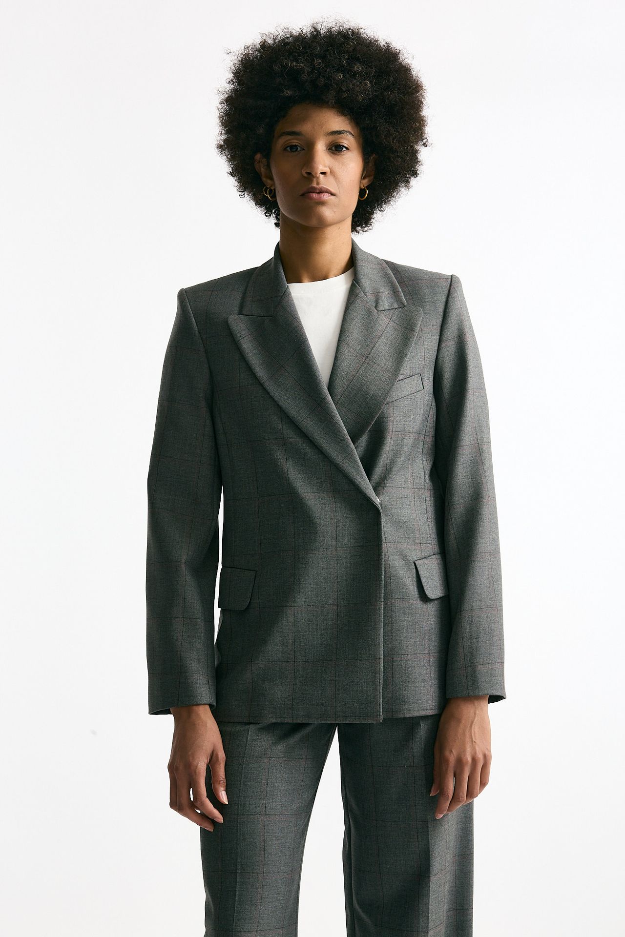 Giacca doppiopetto grigio e bordeaux women ( p - s ) - 2