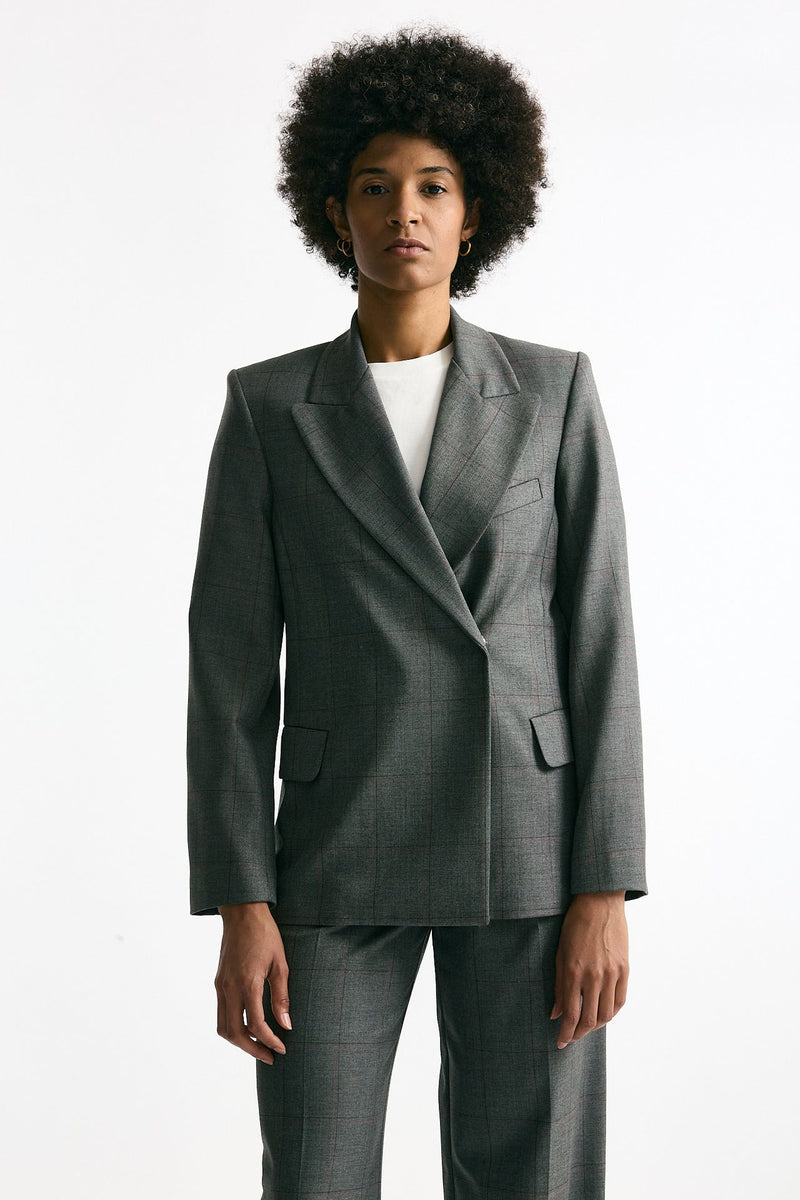 Giacca doppiopetto grigio e bordeaux women ( p - s ) - 2