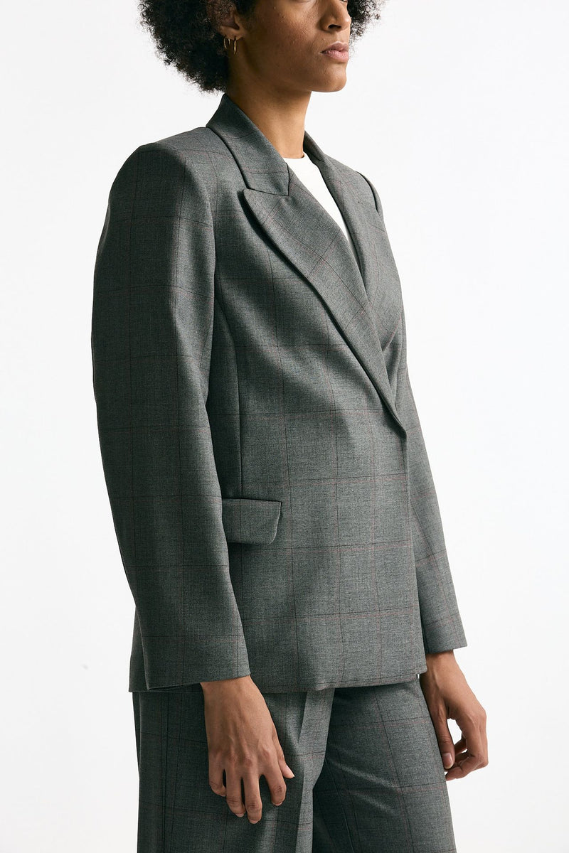 Giacca doppiopetto grigio e bordeaux women ( p - s ) - 3