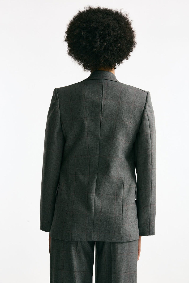 Giacca doppiopetto grigio e bordeaux women ( p - s ) - 4