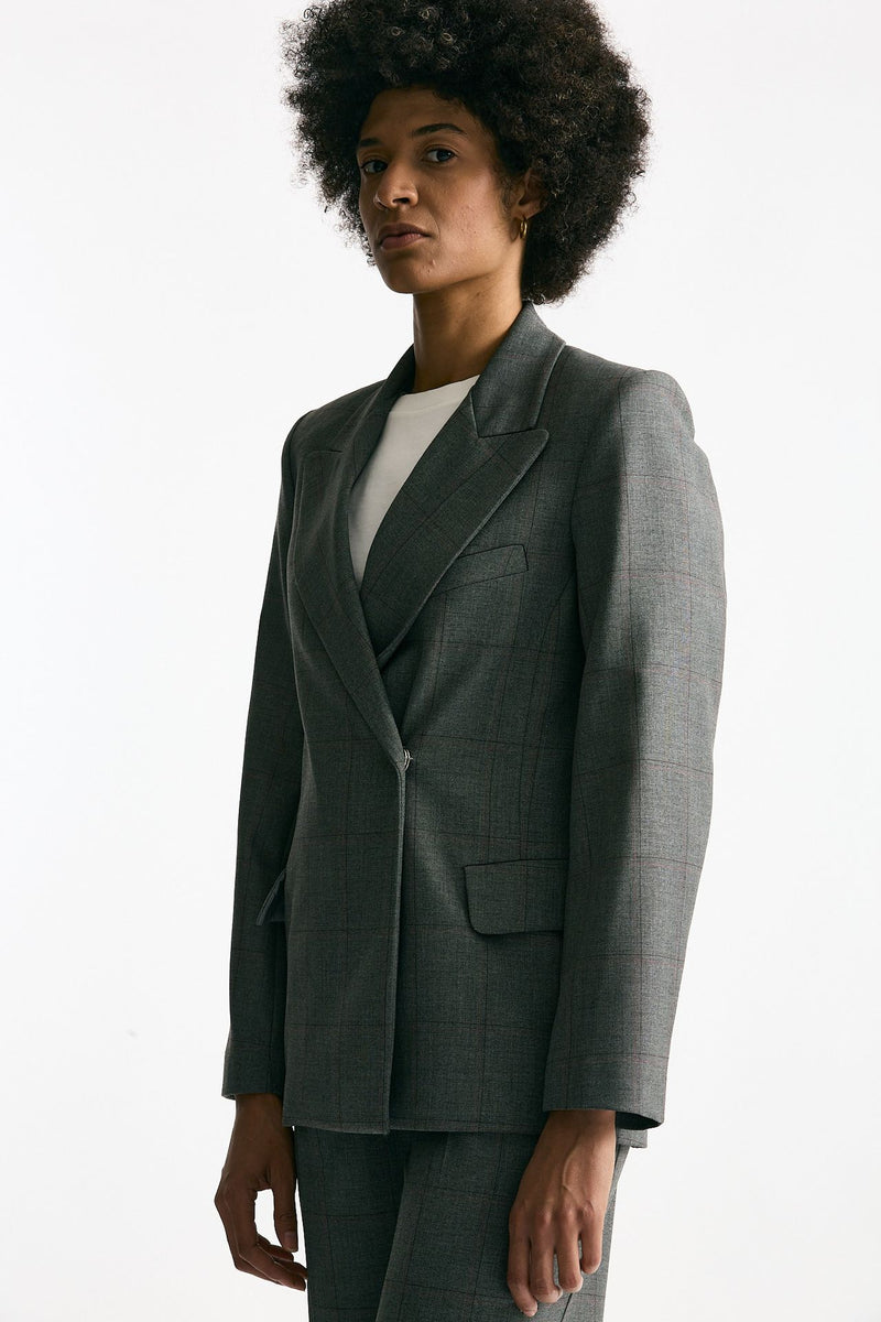 Giacca doppiopetto grigio e bordeaux women ( p - s ) - 5