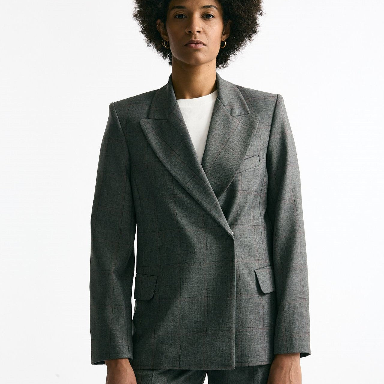 Giacca doppiopetto grigio e bordeaux women ( p - s ) - 9