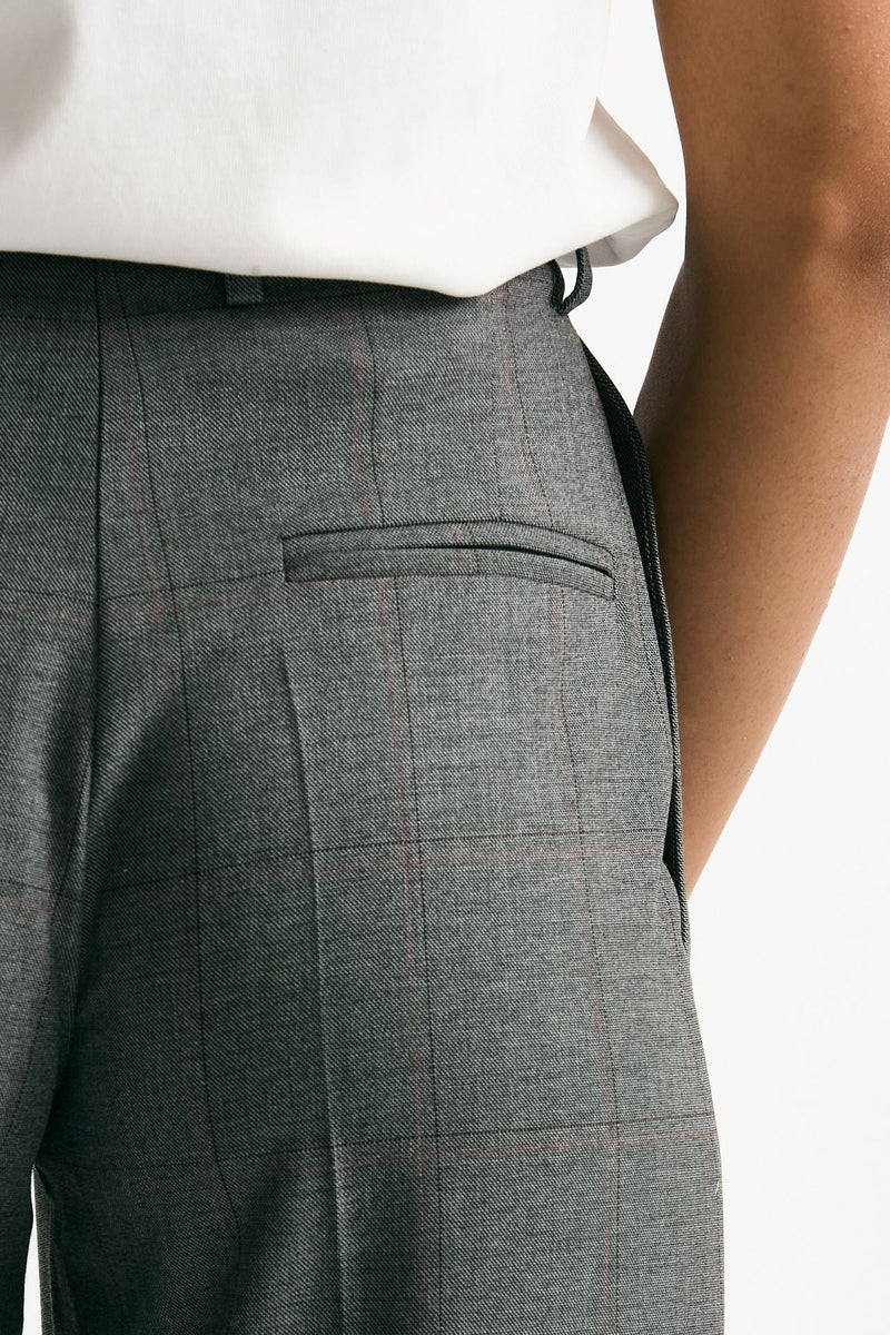 Pantalone palazzo Check bordeaux women ( p - s ) - 7