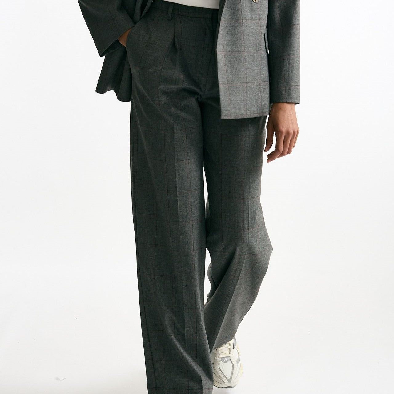 Pantalone palazzo Check bordeaux women ( p - s ) - 8