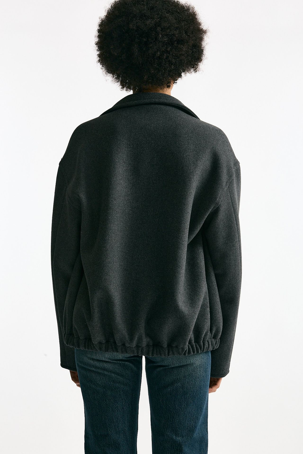 Bomber over in tela di lana antracite women ( p - s ) - 4