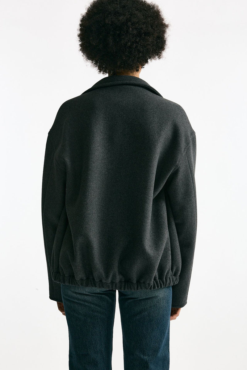 Bomber over in tela di lana antracite women ( p - s ) - 4