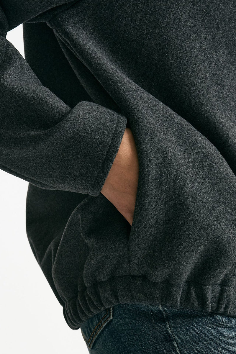 Bomber over in tela di lana antracite women ( p - s ) - 7