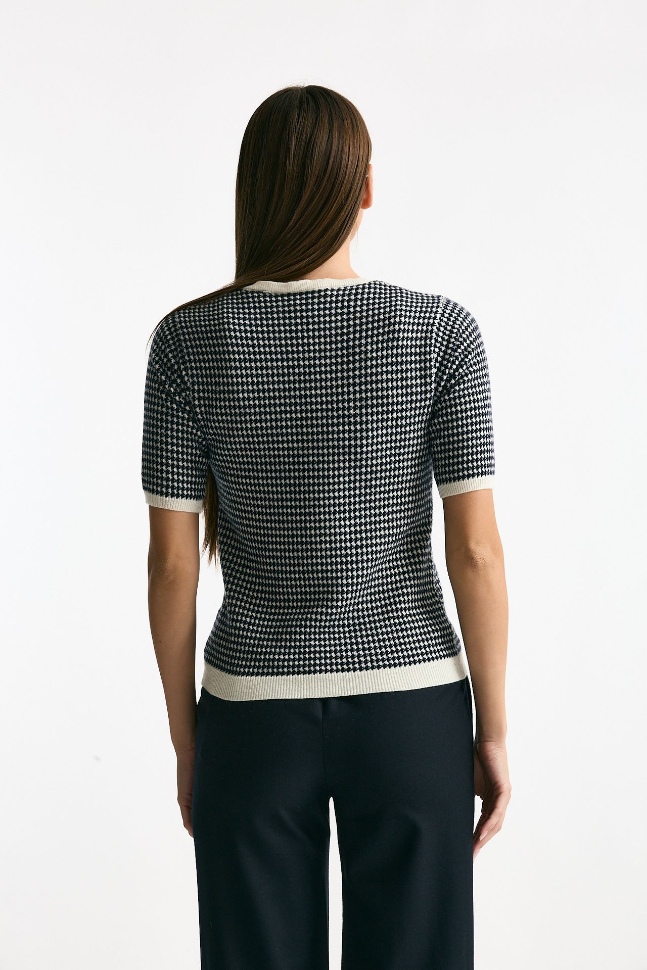 Maglia mezza manica blu e panna women ( p - s ) - 4