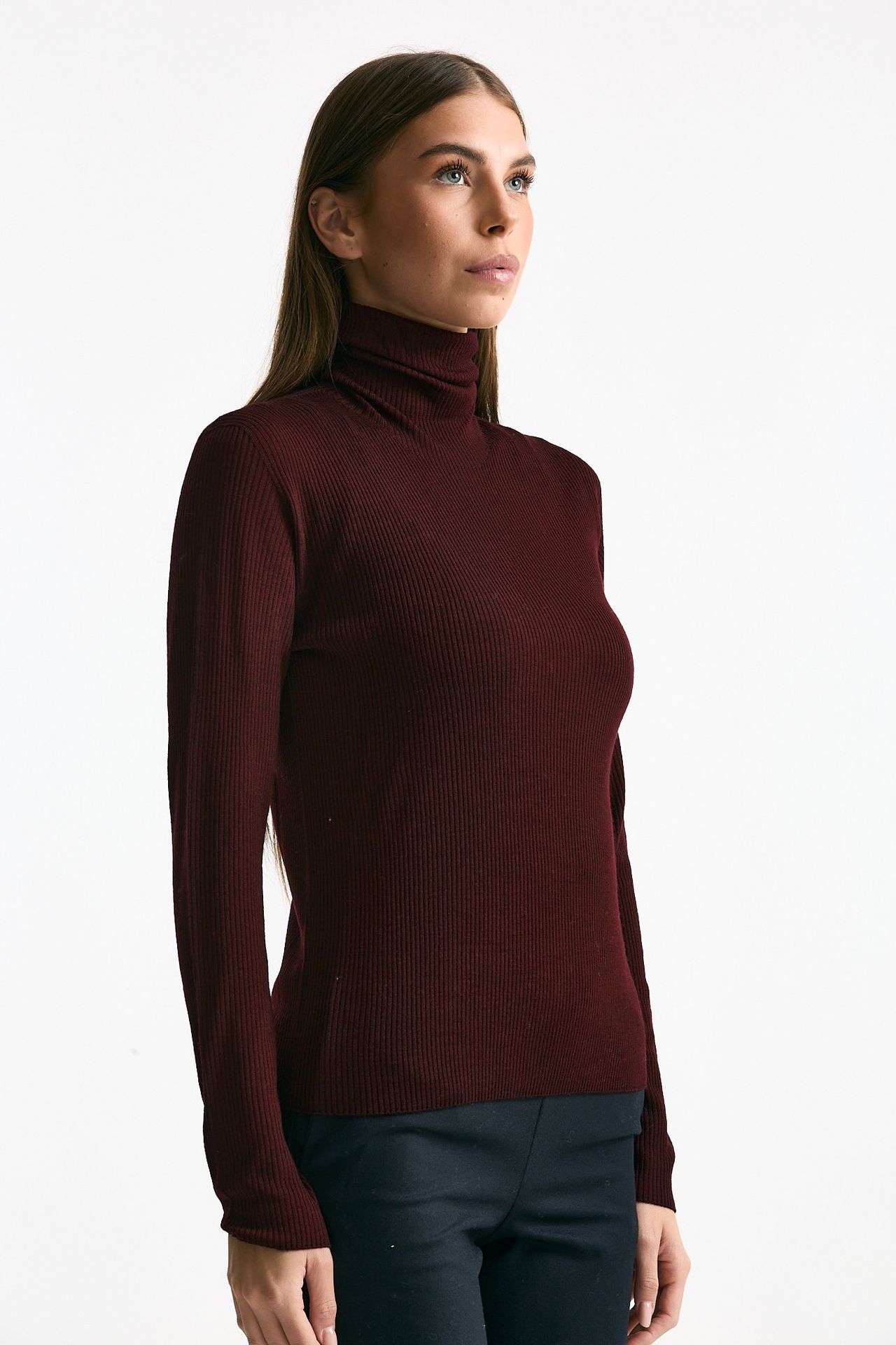 Dolcevita a costine bordeaux women ( p - s ) - 2