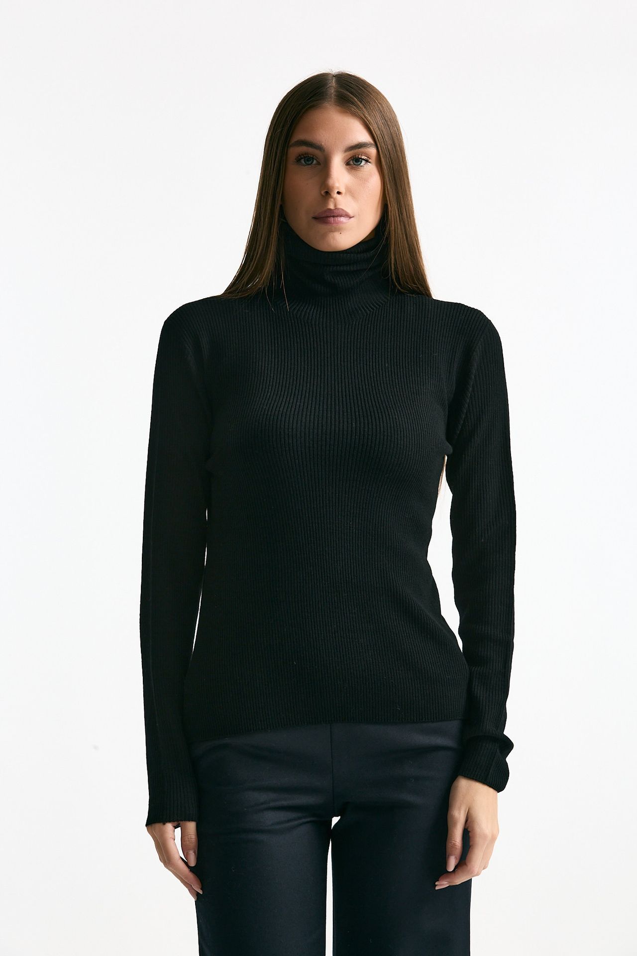 Dolcevita a costine nero women ( p - s ) - 1