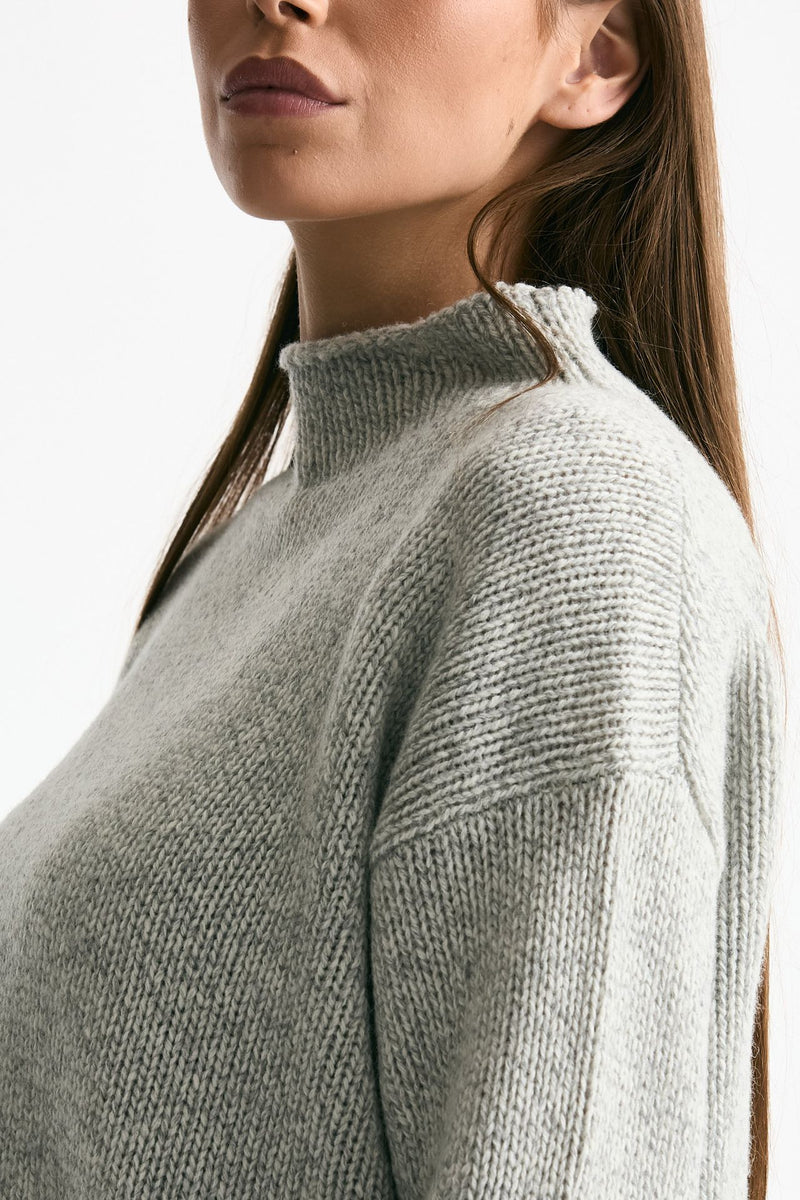 Maglia lupetto grigio melange women ( p - s ) - 3