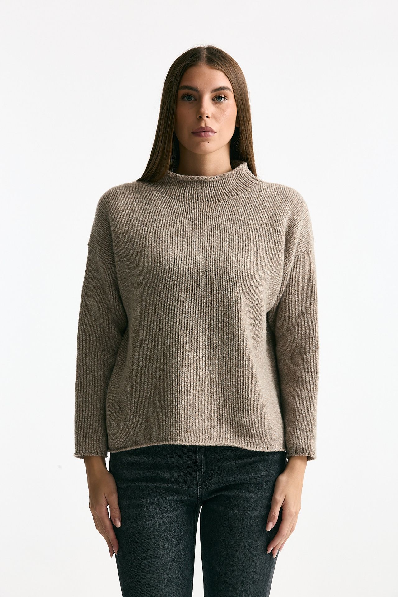 Maglia lupetto tortora women ( p - s ) - 2