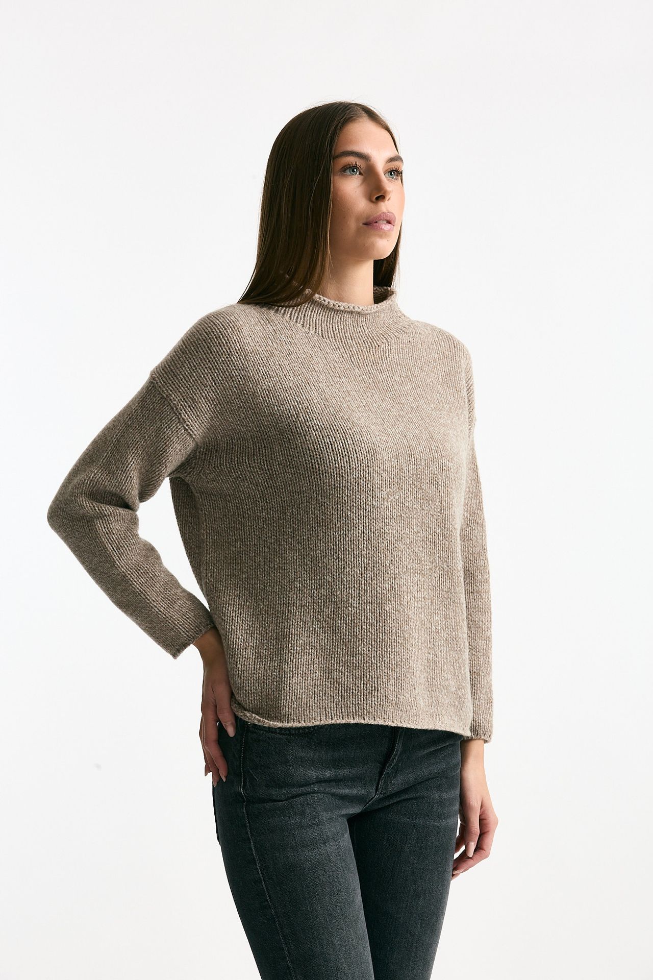 Maglia lupetto tortora women ( p - s ) - 3