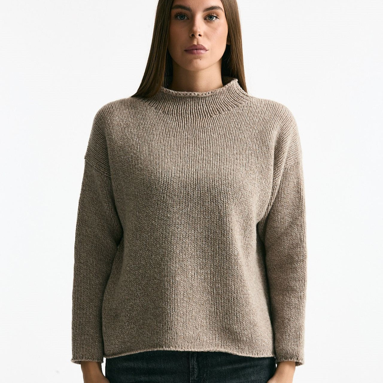 Maglia lupetto tortora women ( p - s ) - 7