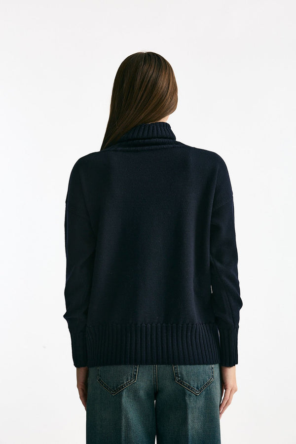 Maglia dolcevita blu women ( p - s )