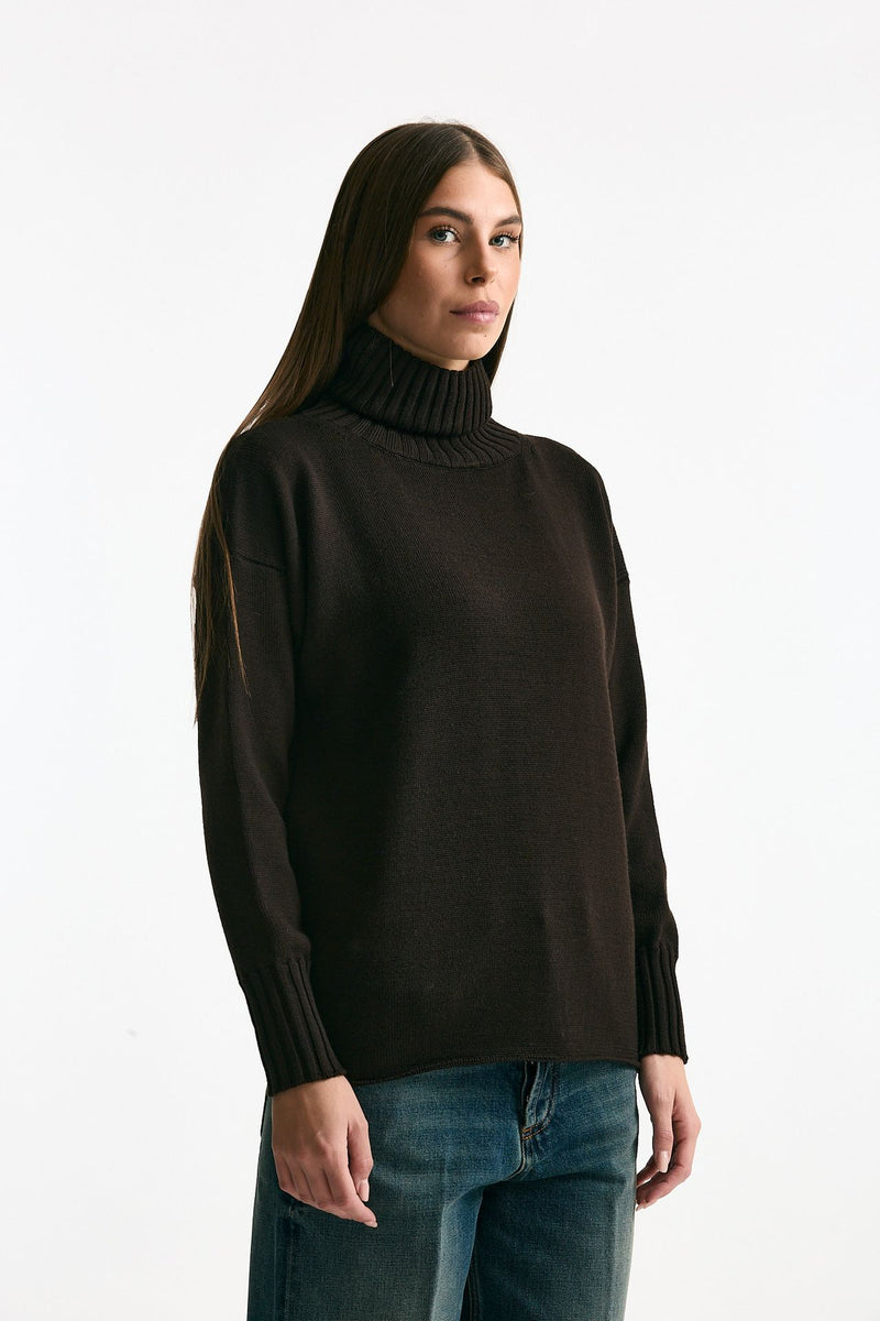 Maglia dolcevita marrone women ( p - s ) - 2