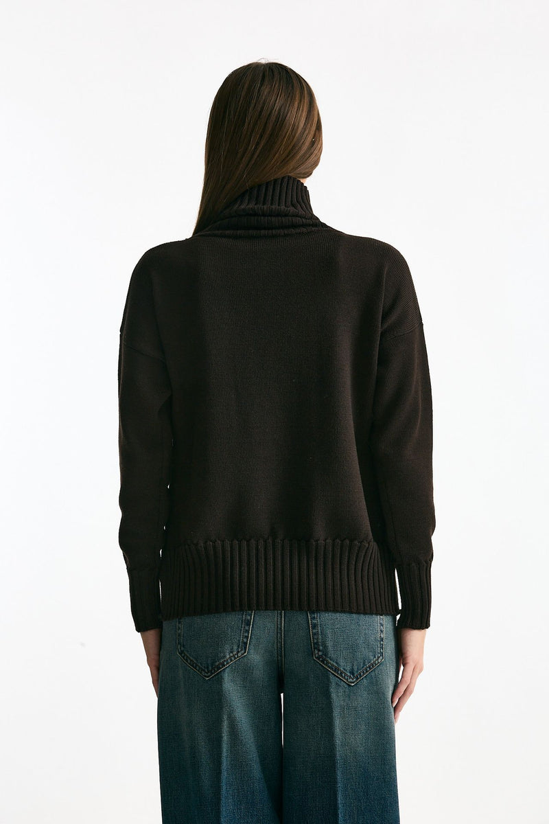 Maglia dolcevita marrone women ( p - s ) - 3