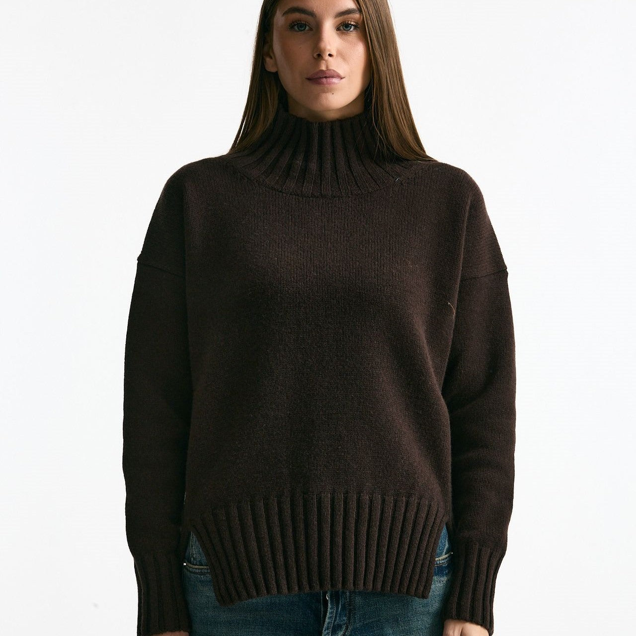 Maglia dolcevita in cashmere marrone women ( p - s ) - 6
