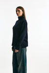 Maglia dolcevita in cashmere blu women ( p - s ) - 3