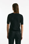 Maglia girocollo in cashmere nero women ( p - s ) - 4