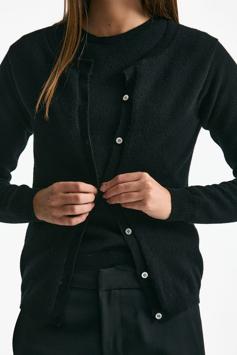 Cardigan in cashmere nero women ( p - s ) - 5