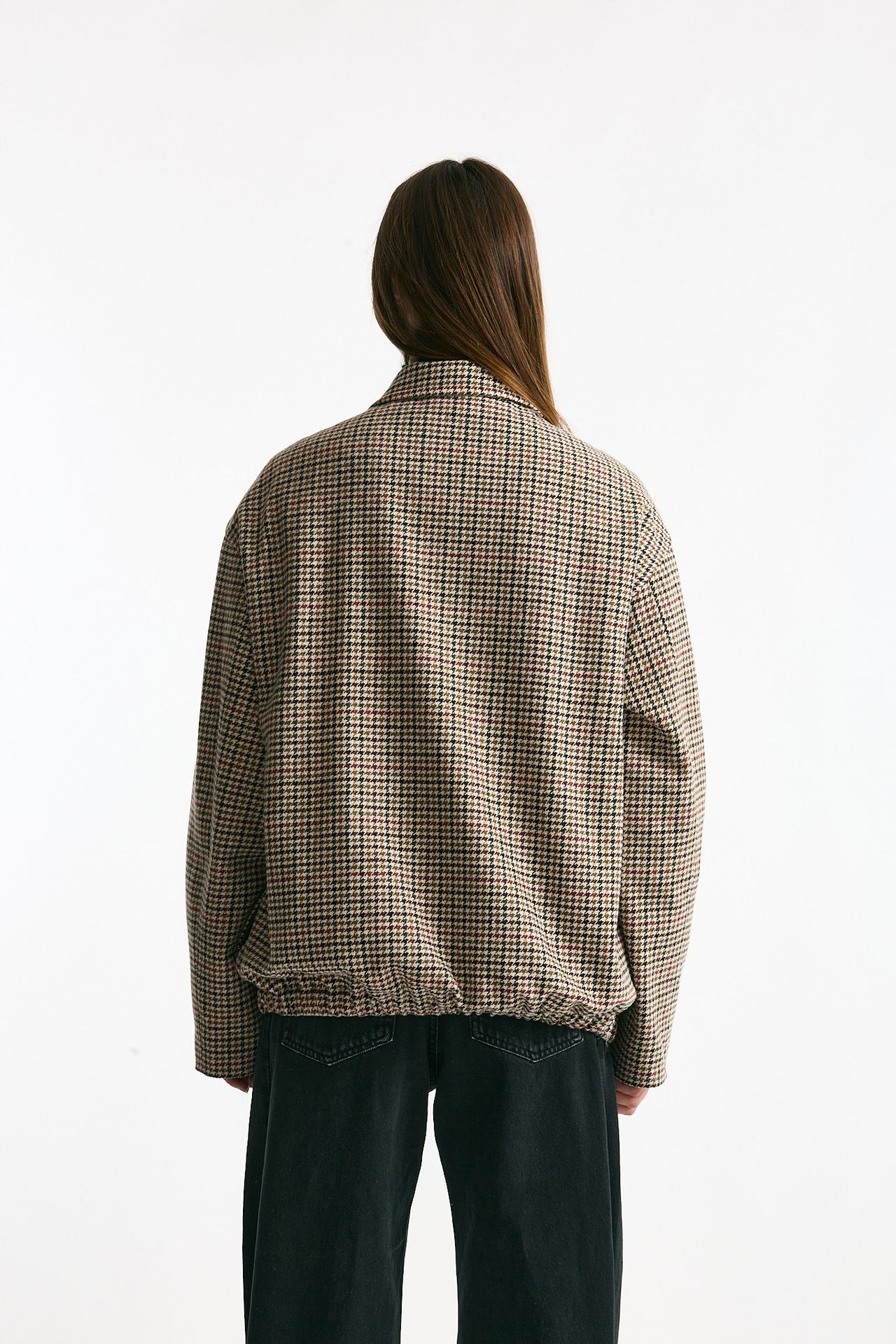 Bomber over in lana Check cammello women ( p - s ) - 3