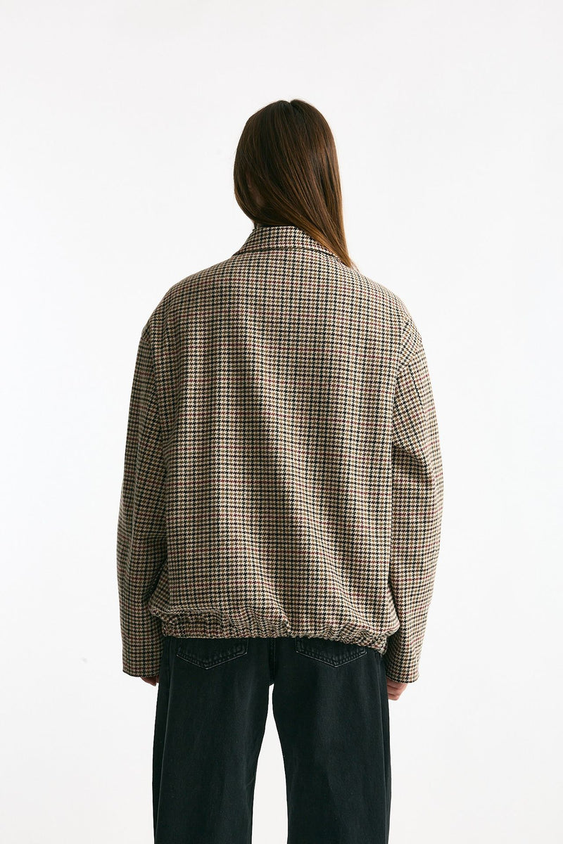 Bomber over in lana Check cammello women ( p - s ) - 3