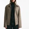 Bomber over in lana Check cammello women ( p - s ) - 8