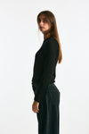 Maglia girocollo in alpaca nero women Scaglione - 2
