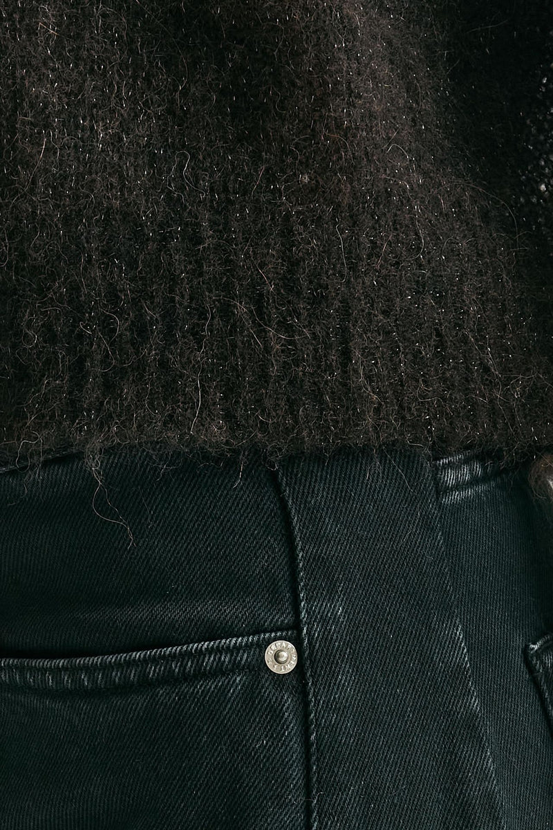 Maglia scollo a v in alpaca marrone women Scaglione - 6