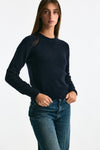 Girocollo basic in lana e cashmere blu women Scaglione - 4