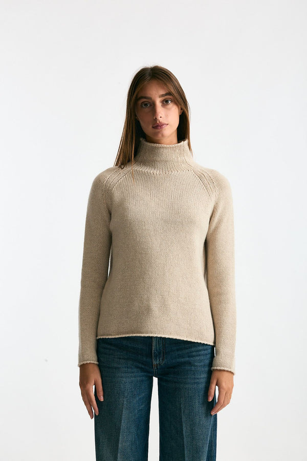 Maglia in cashmere beige women Scaglione