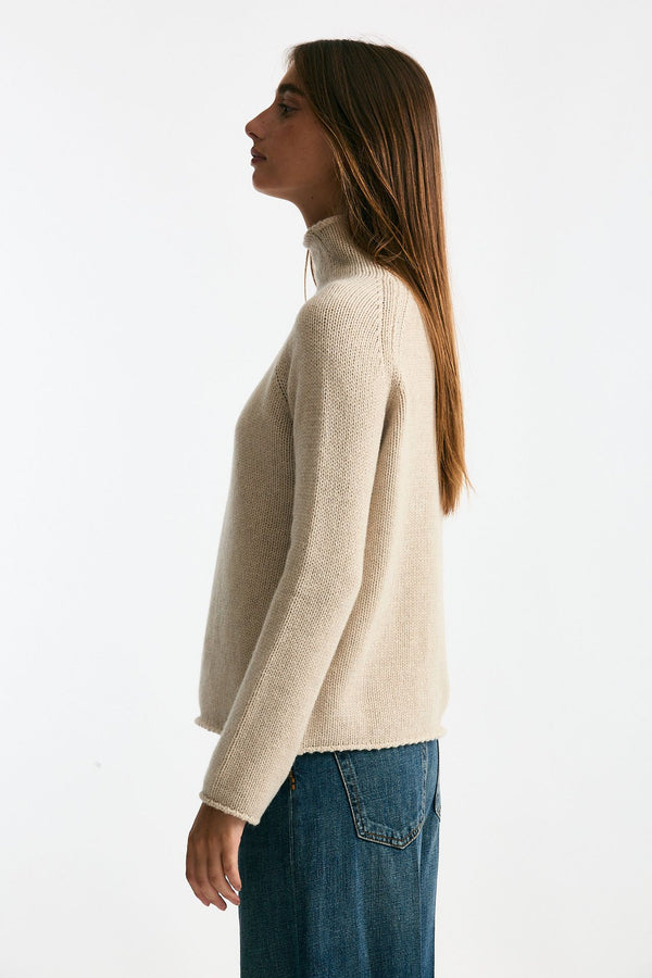 Maglia in cashmere beige women Scaglione