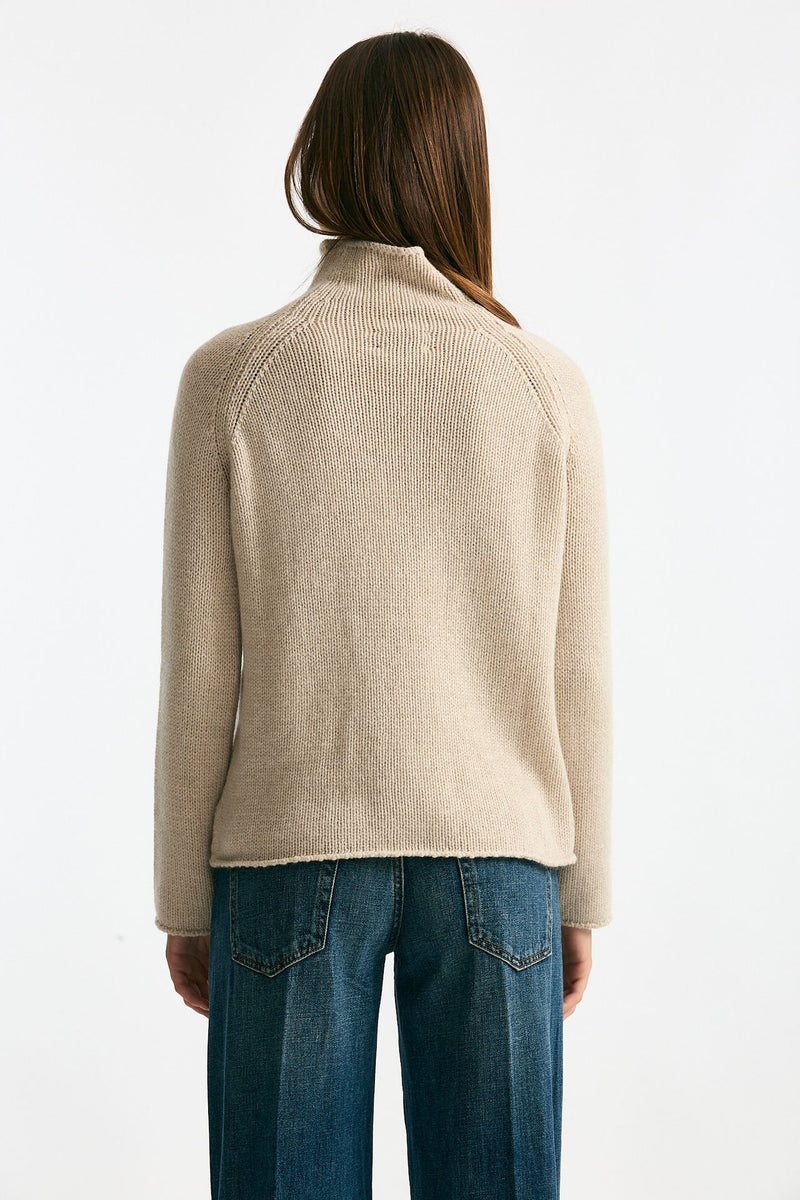 Maglia in cashmere beige women Scaglione - 3