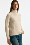 Maglia in cashmere beige women Scaglione - 4