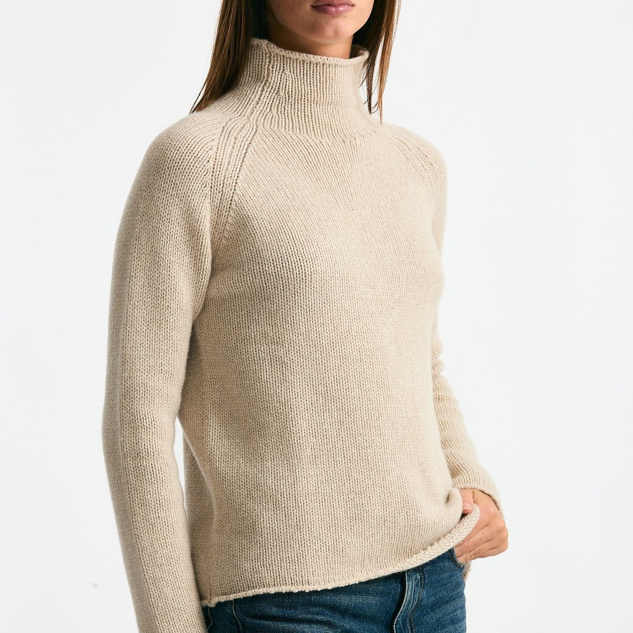 Maglia in cashmere beige women Scaglione - 6
