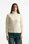 Dolcevita basic in lana e cashmere grigio bianco women Scaglione - 2