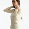 Dolcevita basic in lana e cashmere grigio bianco women Scaglione - 5
