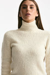 Dolcevita basic in lana e cashmere grigio bianco women Scaglione - 4