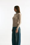 Girocollo basic in lana e cashmere tortora women Scaglione - 1