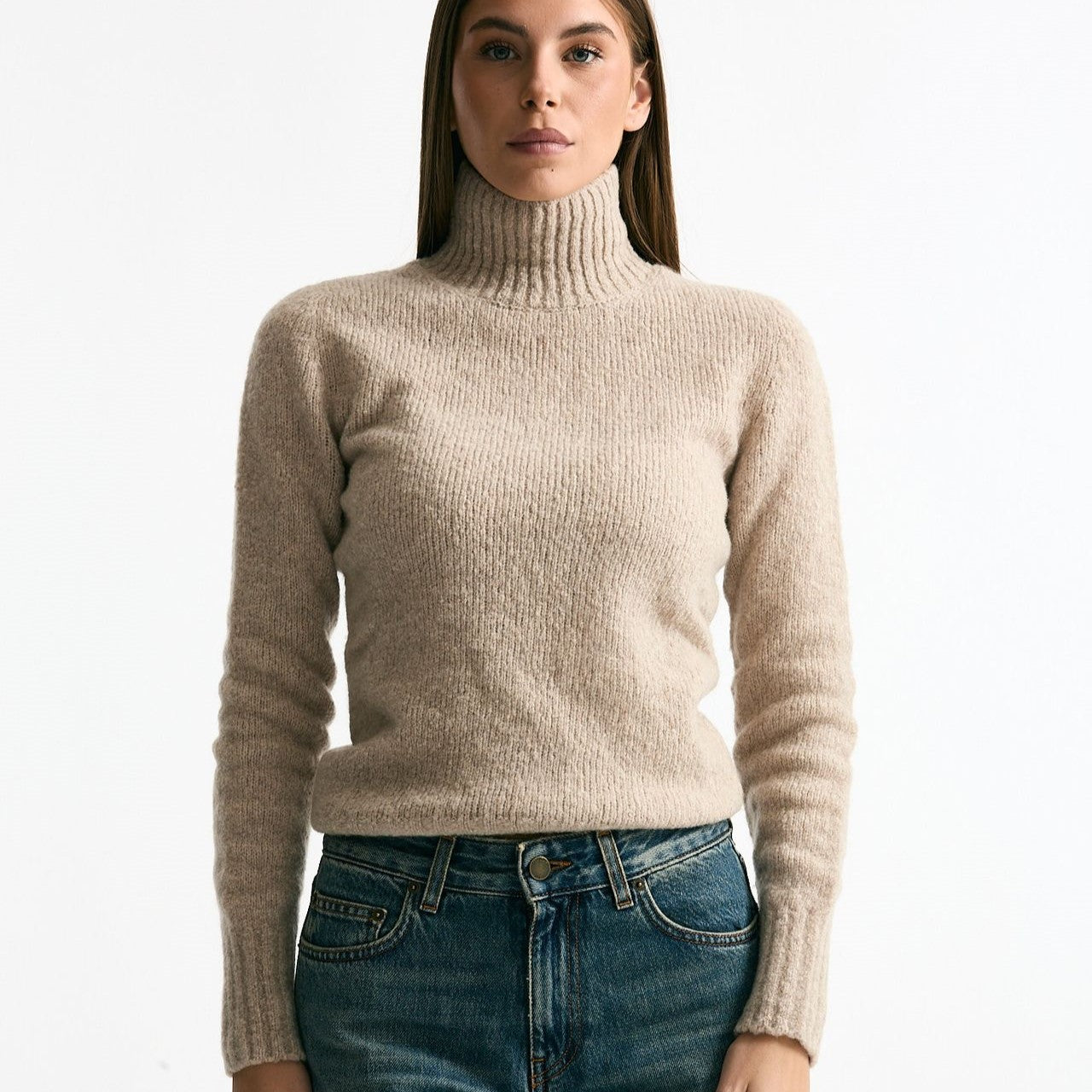 Girocollo basic in lana e cashmere tortora women Scaglione - 6