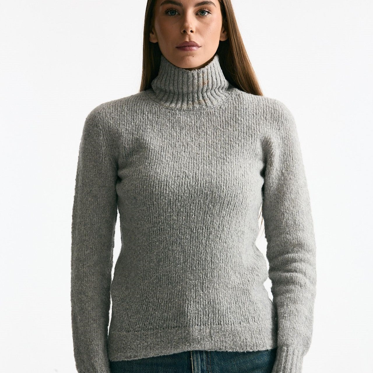 Girocollo basic in lana e cashmere grigio melange women Scaglione - 5