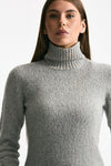Girocollo basic in lana e cashmere grigio melange women Scaglione - 3