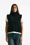 Maglia gilet in lana e cashmere nero women Scaglione - 2